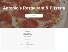 Tablet Screenshot of antoniosrestaurantpizzeria.com